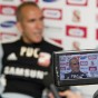 Paolo Di Canio being interviewed at the press conference 13-8-12