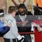 David Haye watches a charity bout at Paddy's Gym in Swindon.